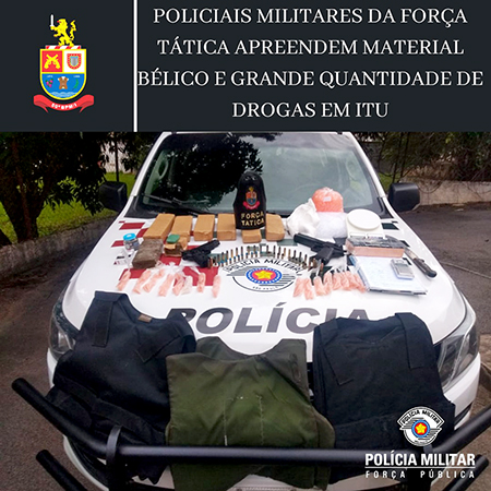 Leia mais sobre o artigo Casal com coletes, munição e muita droga foi preso pela PM de Itu