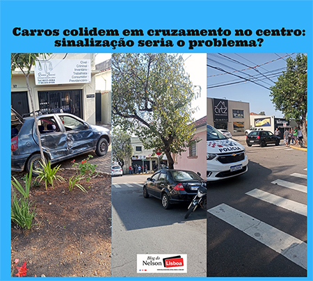 Leia mais sobre o artigo Carros colidem em cruzamento no centro: sinalização seria o problema?