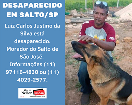 Leia mais sobre o artigo Podia ser seu parente: Luiz Carlos Justino da Silva está desaparecido em Salto