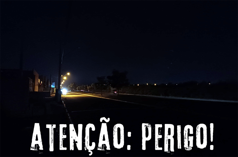 Avenida sem iluminação em Salto