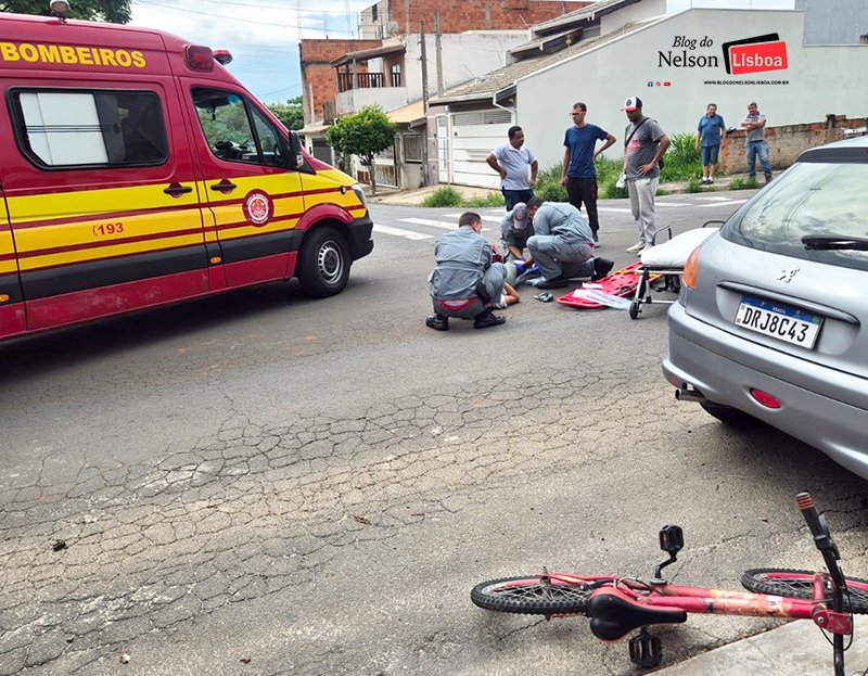 Acidente com bicicleta motorizada