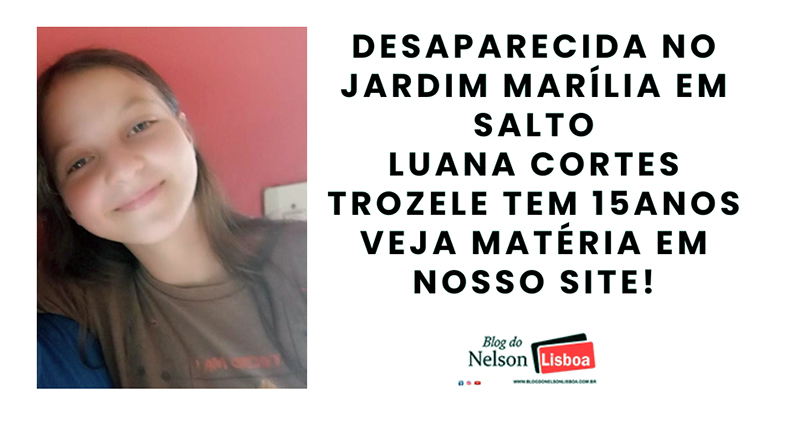 jovem desaparecida em Salto