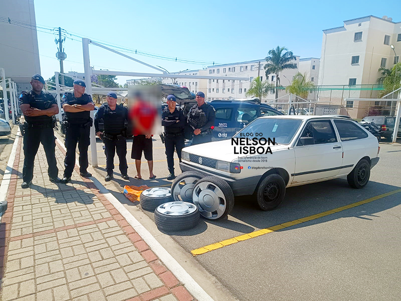 Leia mais sobre o artigo Ladrão furta rodas, é preso pela GCM em Salto, apresentado, indiciado e solto em seguida em Itu