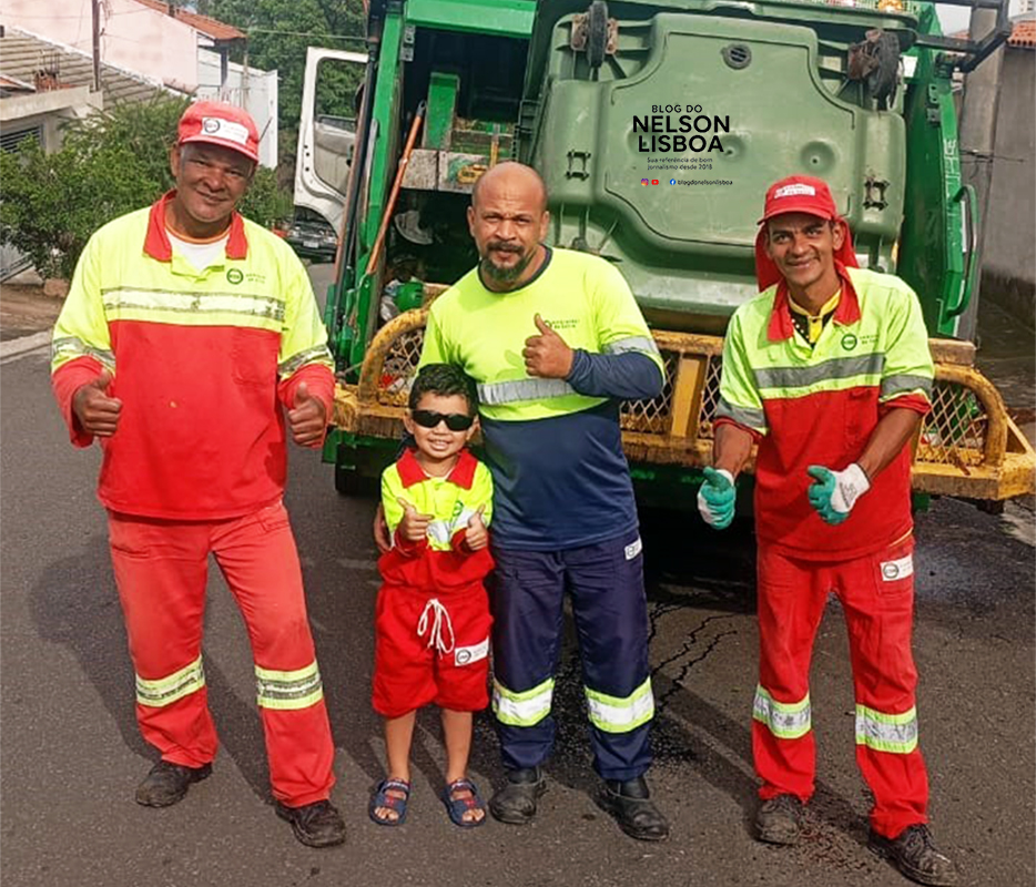 Leia mais sobre o artigo Anthony, de 3 anos, ama os coletores de Salto e sonha ganhar um caminhão de coleta de brinquedo