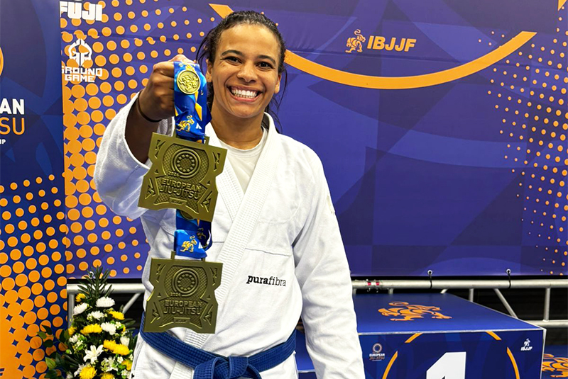 ATleta de Salto traz 2 medalhas de campeonato europeu de Jiu-Jitsu