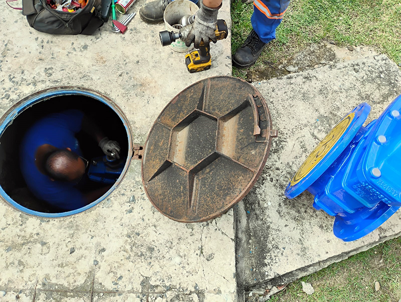 SAAE de Salto faz troca de equipamento em reservatório do centro