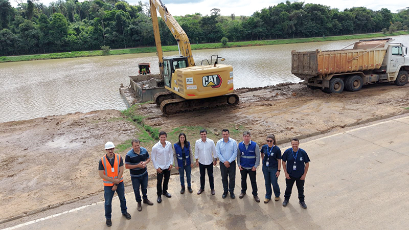 Parque do Mirim de Indaiatuba tem obras em seu lago para ampliar reserva de água