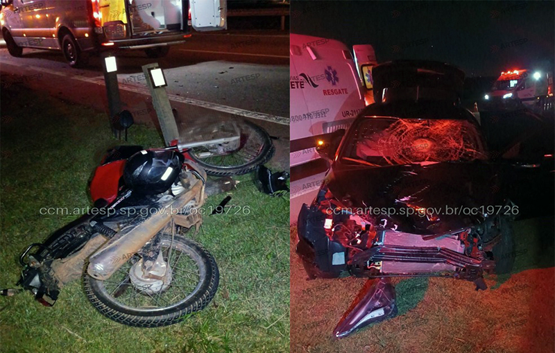Motociclista faz conversão proibida e é atropelado em Salto