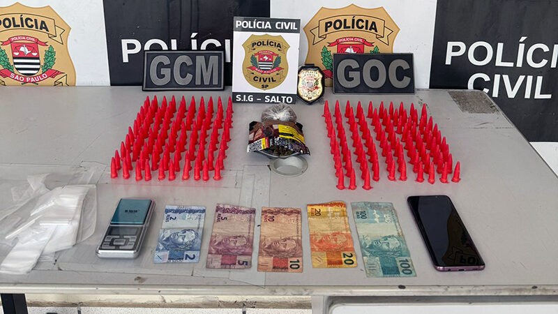 Policia Civil cumpre mandado e prende traficante em Salto