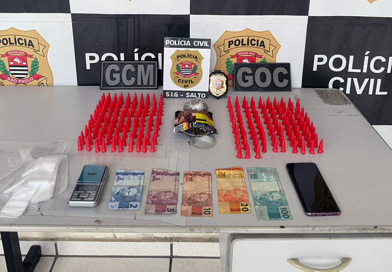Leia mais sobre o artigo Mais um traficante é preso em ação da Polícia Civil e GCM de Salto