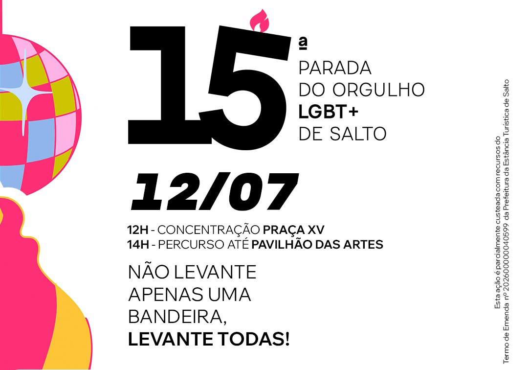 Leia mais sobre o artigo 15ª Parada de Salto será domingo, dia 12, com concentração na Praça XV