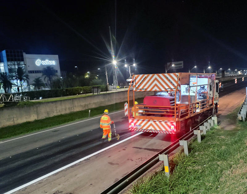 Via Colinas começou a recapear a SP-75 a partir de Indaiatuba