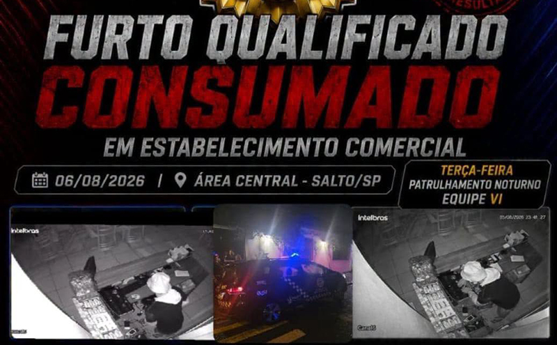 GCM conseguiu prender um dos autores de furtos em Salto