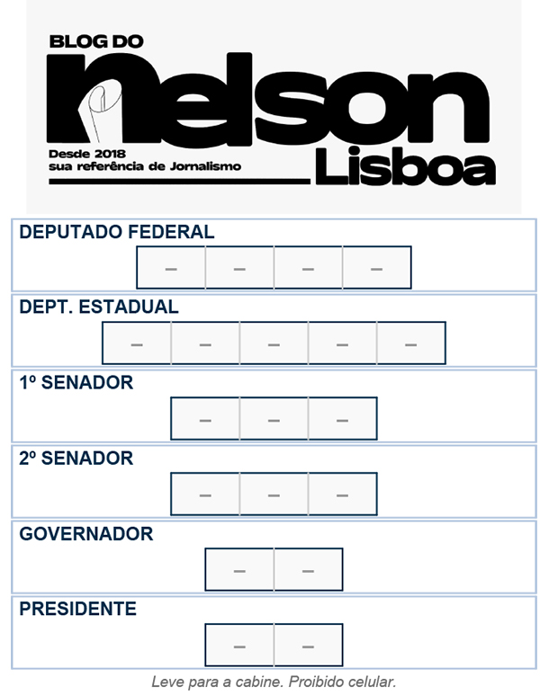 Blog do Nelson Lisboa nas eleições 2026