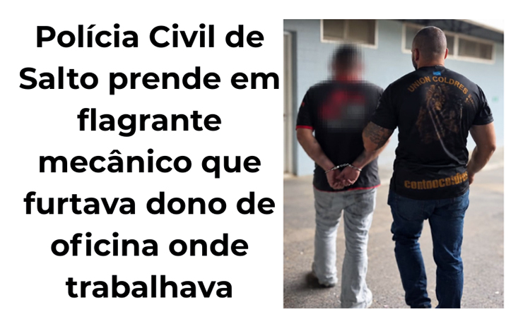 Profissional furtava peças do local de trabalho em Salto