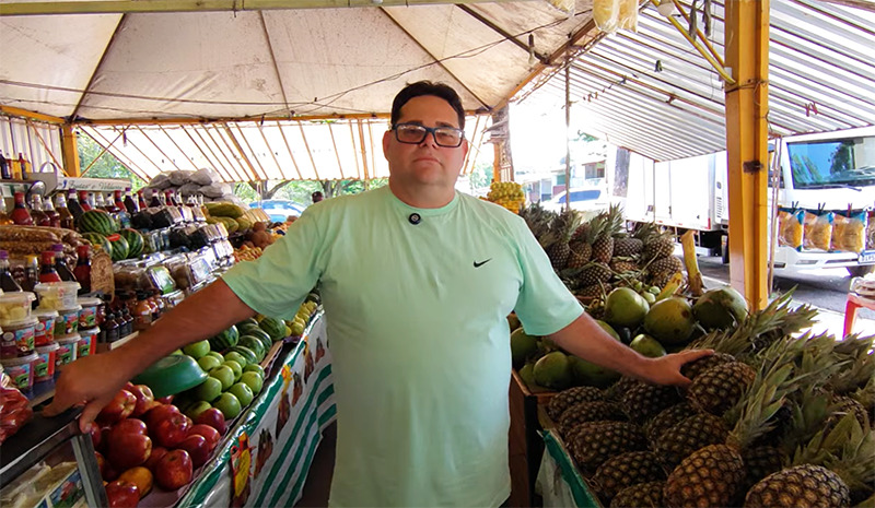 Conheça um pouco da trajetória do feirante Wagner Câmara, o popular Guinho, no Jardim das Nações